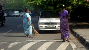Jaya and Hira the Indian road sweeepers